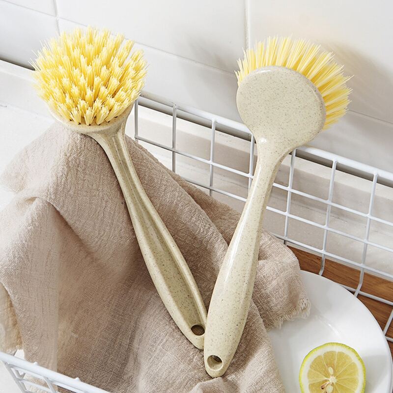 

1pc Long Handle Cleaning Brush, Yellow