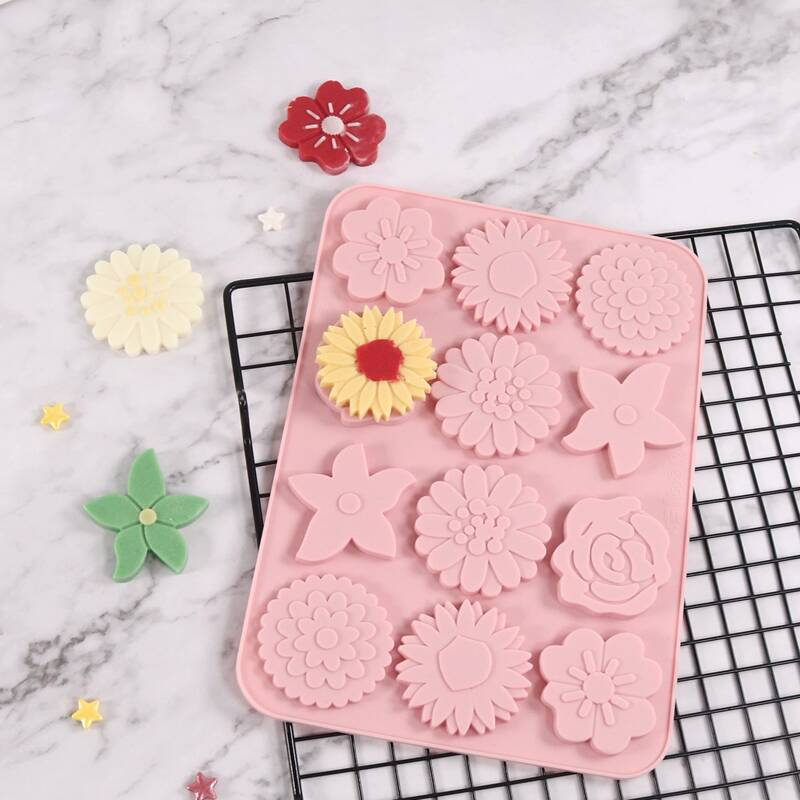 

1pc Floral Shaped Mold, Pink