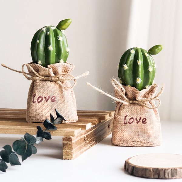 

1pc Artificial Potted Plant, Green