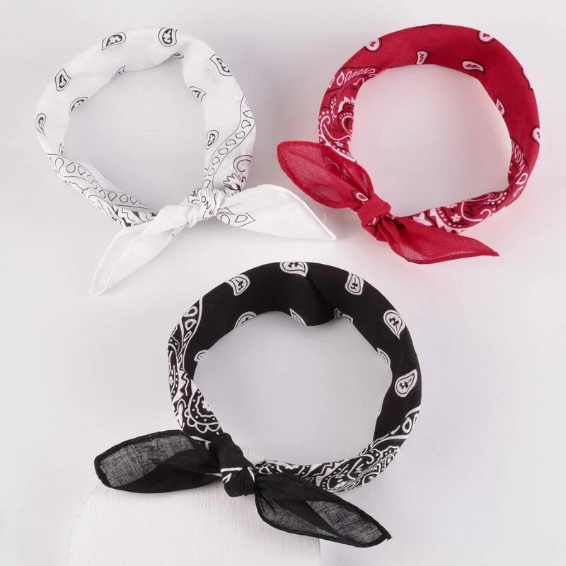 

3pcs Graphic Scarf, Multicolor
