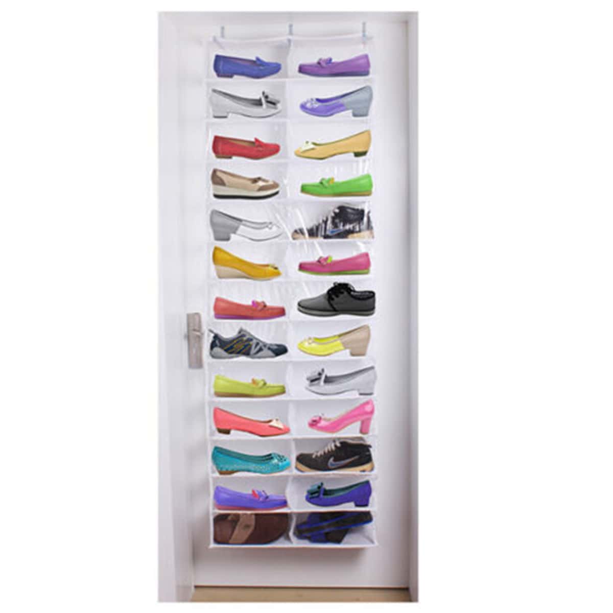 

1pc Multi-layer Shoe Hanging Storage Bag, White