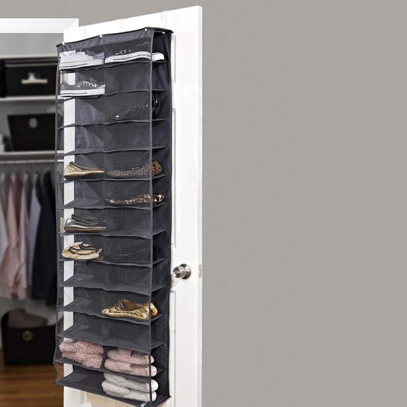 

1pc Multi-layer Shoe Hanging Storage Bag, Black