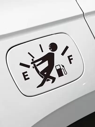 Personligt klistermärke med bensintankskydd, repskyddsfilm för bilen, dekorativ bildekal i glas, humoristiska biltillbehör för män, videospelsbildekaler, videospelsbildekaler, skämtgåvor för bilentusiaster, juldekorationer, klistermärke med bensintankluckan, klistermärke med bränslemätare, klistermärke med bränslemätare, 1 rolig klistermärke med bensintank, 1 klistermärke med tom tank, 1 bilklistermärken och tillbehör