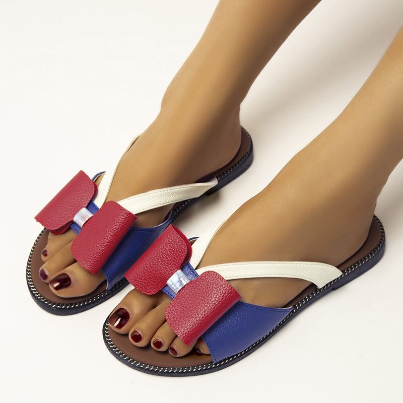 

Bow Decor Slide Sandal, Multicolor