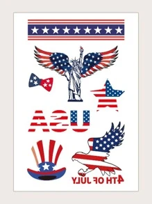 1sheet Star Pattern Tattoo Sticker - Multicolor - View 1