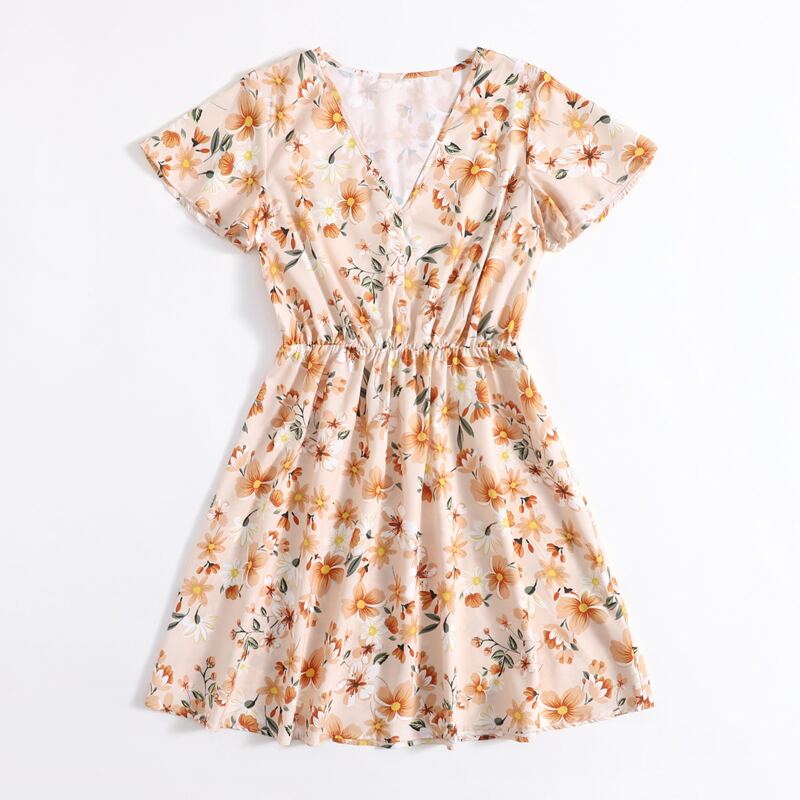 

Ditsy Flower Button Front Tea Dress, Multicolor