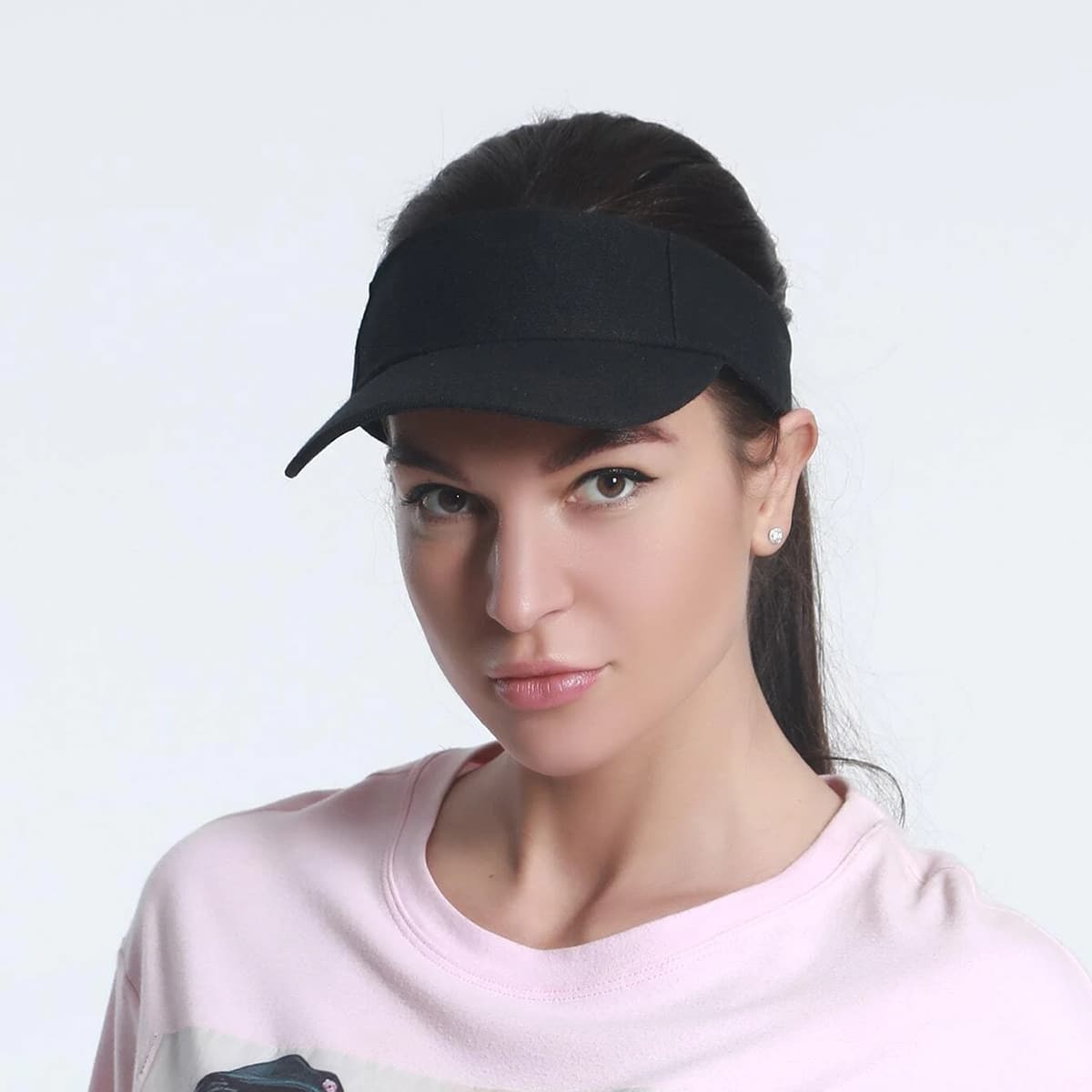 

Plain Visor Hat, Black