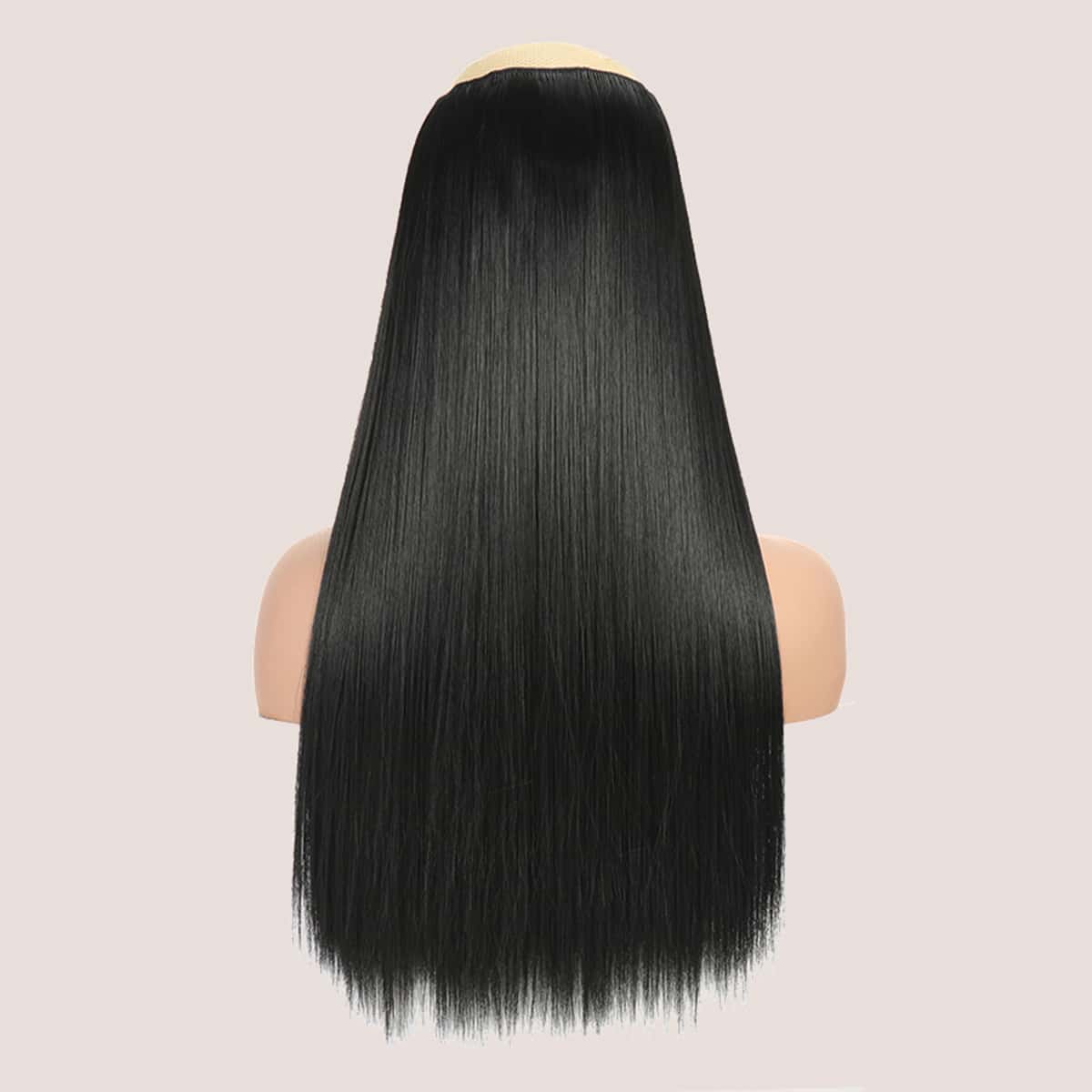 

5pcs Clip Long Straight Hairpiece, Black
