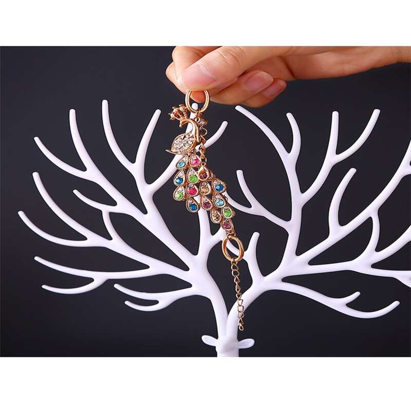 

1pc Deer Design Jewelry Storage Rack, Black and white