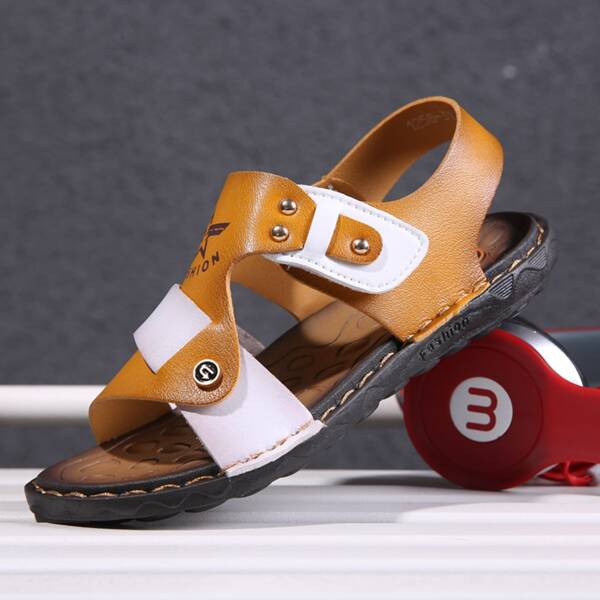 

Boys Two Tone Slingback Sandals, Yellow