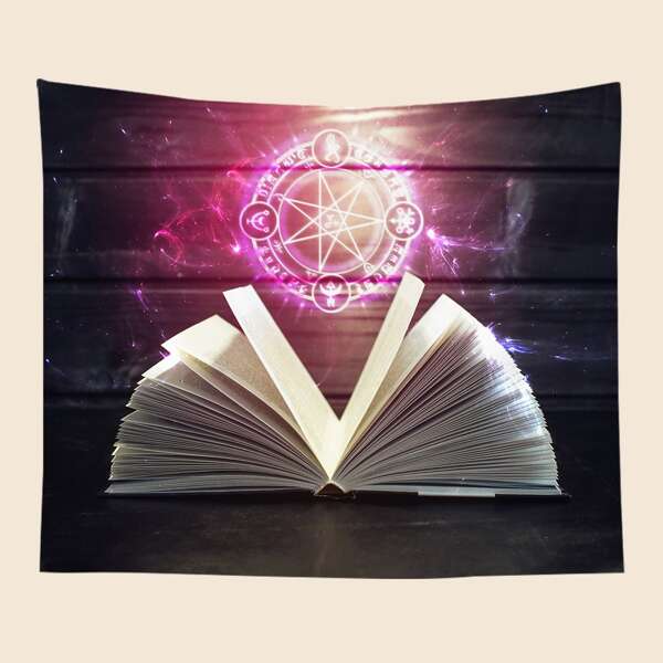 

Book Print Tapestry, Multicolor