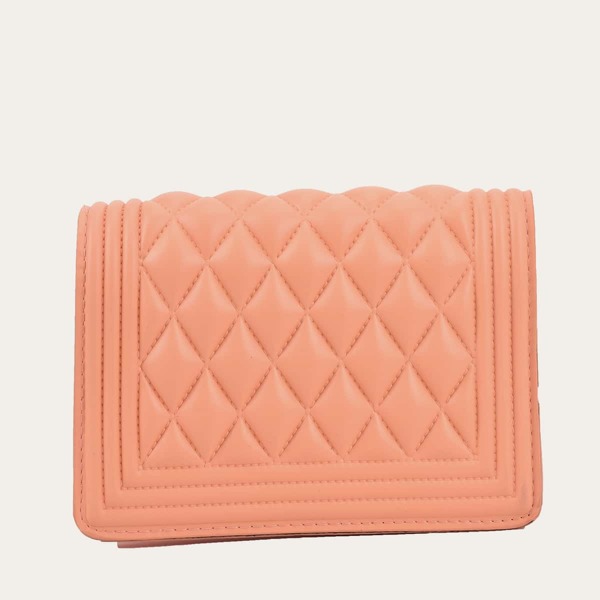 

Quilted Chain Crossbody Bag, Orange