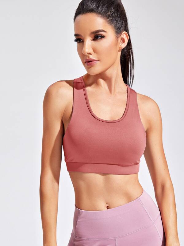 High Support Peekaboo Back Sports Bra SHEIN USA
