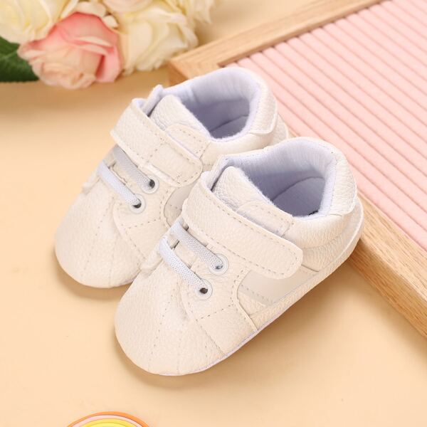 

Baby Boy Color Block Velcro Strap Sneakers, White