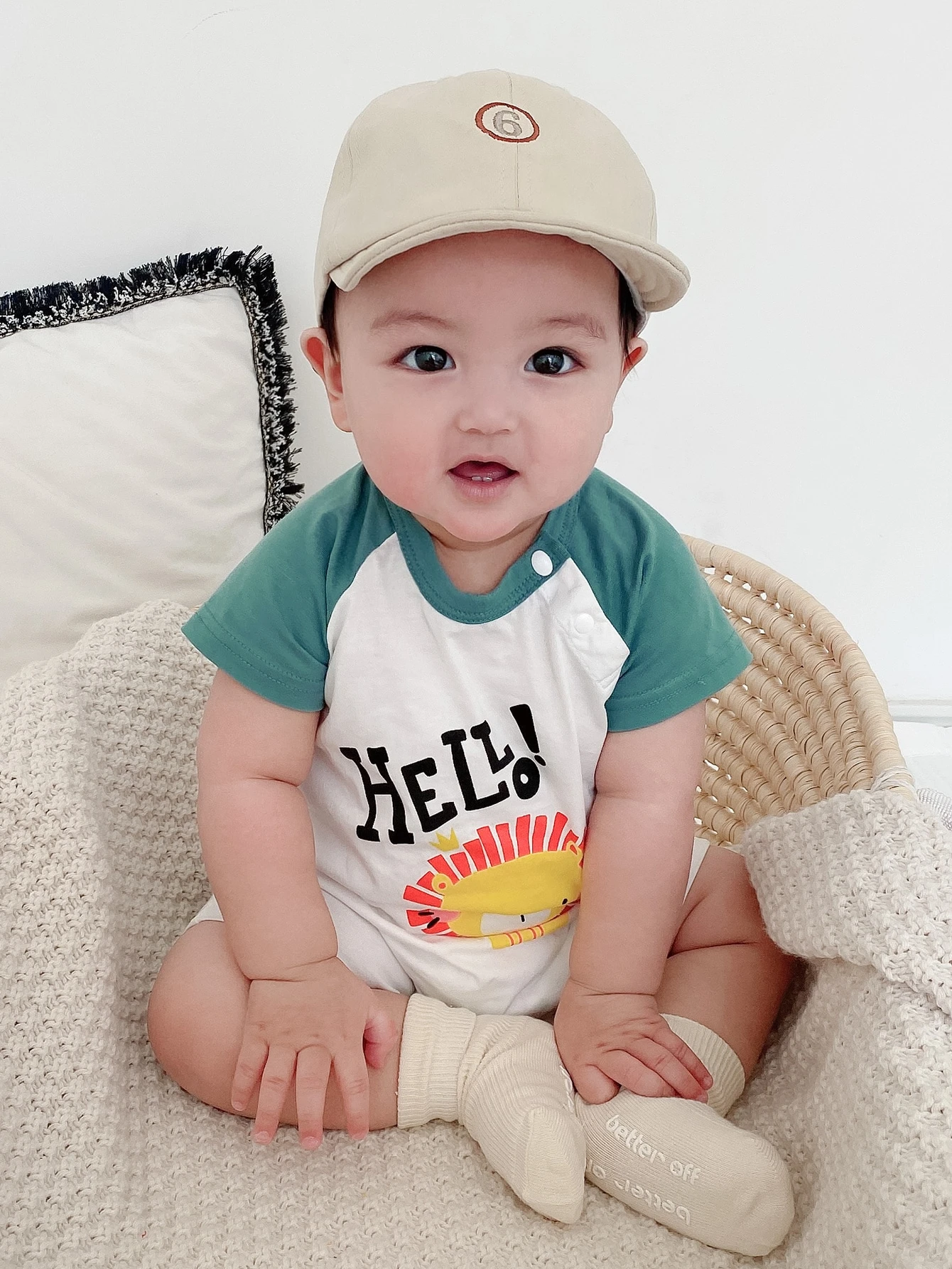 Peninsula Baby Bebe Garcon Combishort Dessin Anime Et Lettre Mode En Ligne Shein France