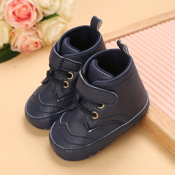 

Baby Boy Velcro Strap High Top Sneakers, Navy blue