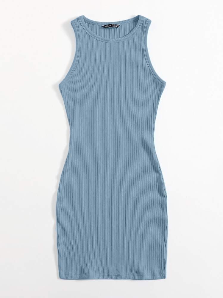 SHEIN Essnce Rib-knit Bodycon Dress | SHEIN USA