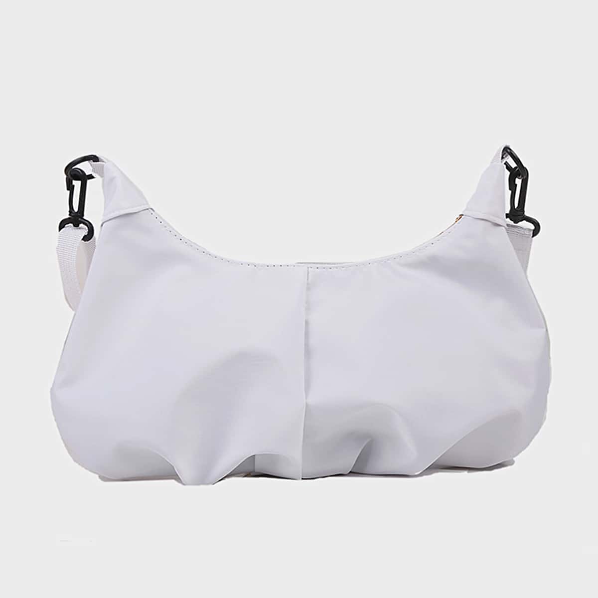 

Minimalist Ruched bag, White