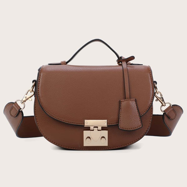 

Minimalist Flap Saddle Bag, Brown