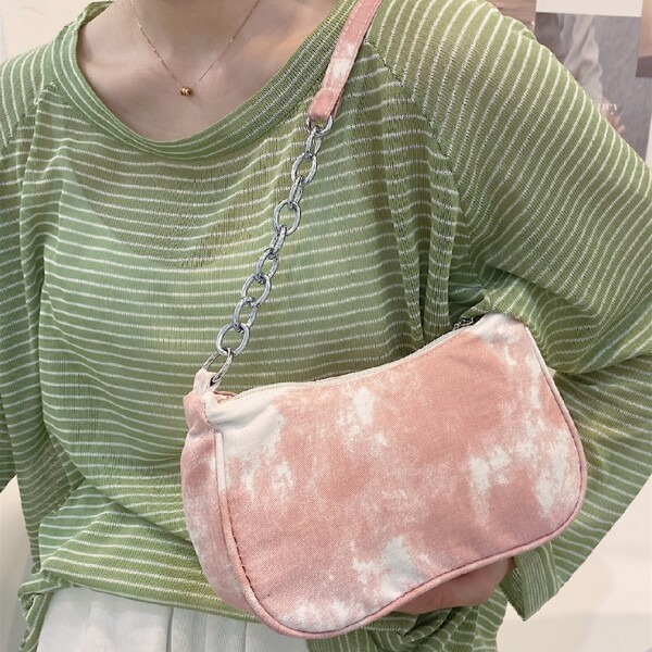 

Tie Dye Baguette Bag, Pink