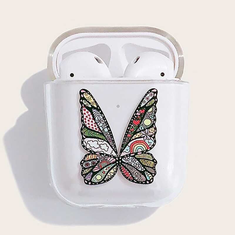 

Butterfly Print Airpods Case, Multicolor