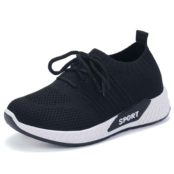 

Toddler Girls Lace-up Decor Sneakers, Black