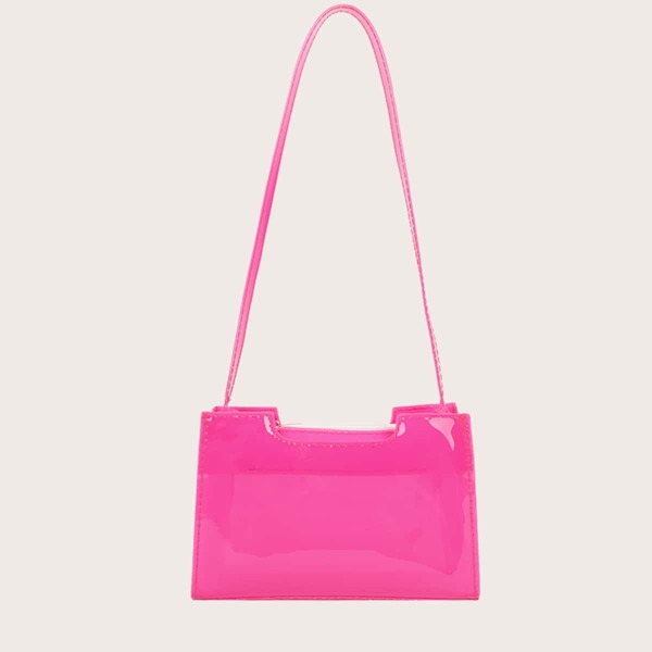 

Clear Shoulder Bag, Hot pink