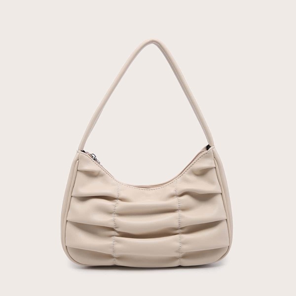 

Minimalist Ruched Bag, Apricot
