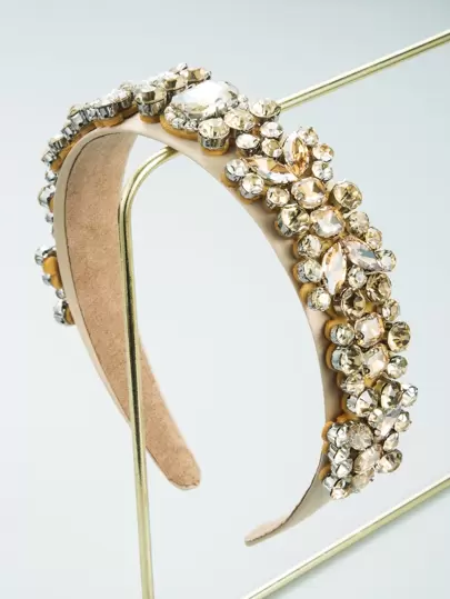 Diadema con decoración de strass, tiaras reales, diademas, aros para el cabello, accesorios para el cabello, accesorios para la cabeza