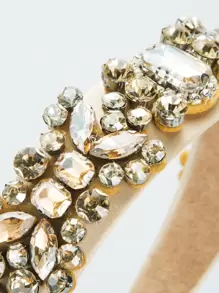 Rhinestone Decor Headband Royal Tiaras,Hairband,Hair Hoop Headbands Hair Accessories Head Accessories - Gold - View 4