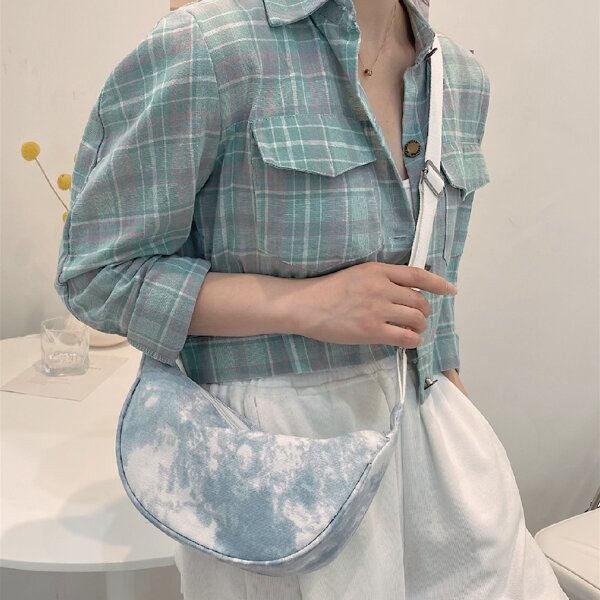 

Tie Dye Canvas Crossbody Bag, Blue