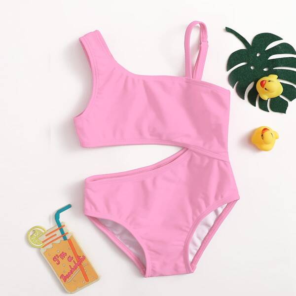 

Baby Girl Cut-out One Piece Swimsuit, Pink