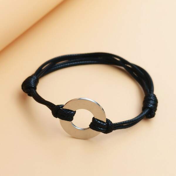 

Round Detail Bracelet, Black