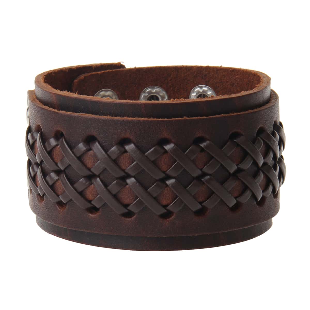

Guys PU Leather Bracelet, Brown