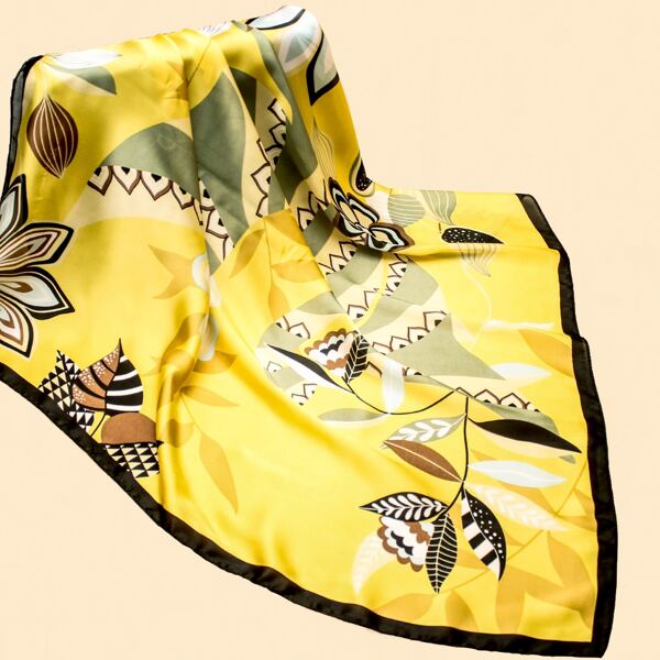 

Flower Print Bandana, Yellow