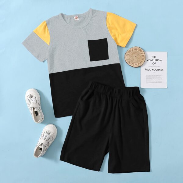

Boys Colorblock Tee & Track Shorts, Multicolor