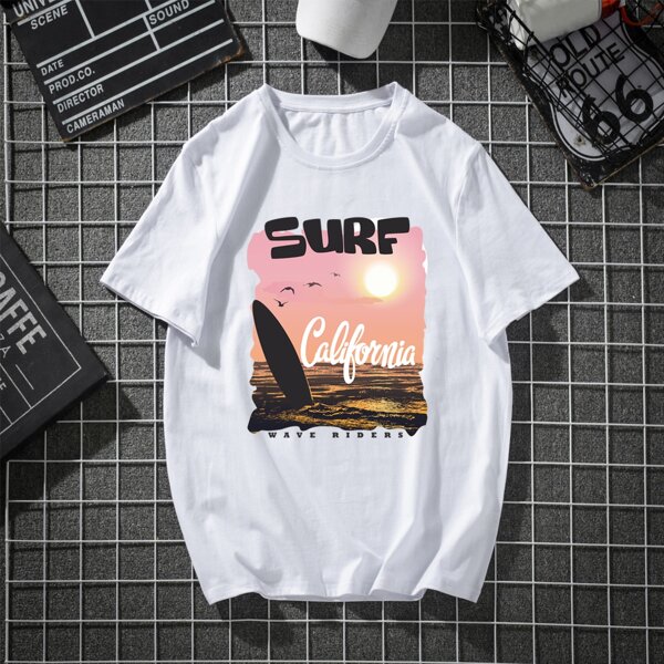 

Men Letter Graphic Tee, White