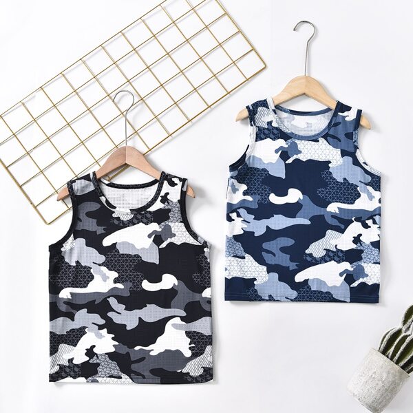 

Boys 2 Pack Camo Tank Top, Multicolor