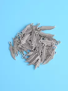 50入組金屬羽毛DIY首飾配件