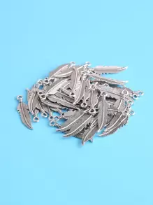 50入組金屬羽毛DIY首飾配件