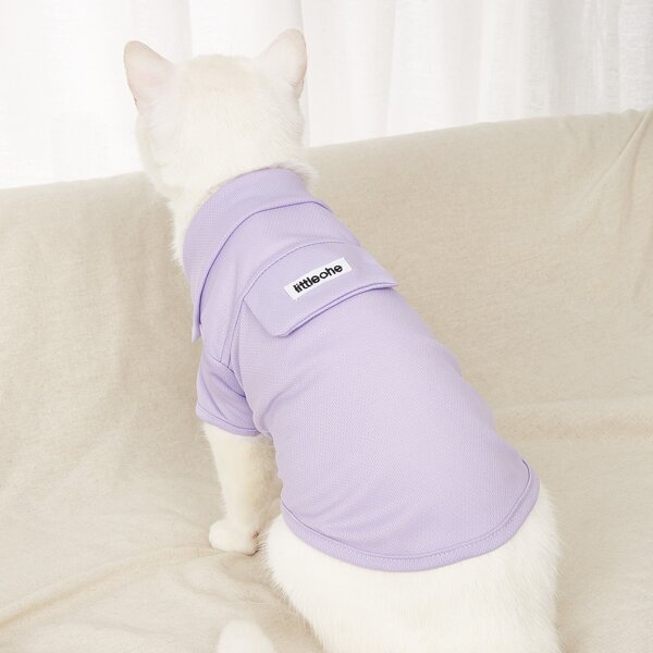 

Letter Graphic Pet Tee, Purple