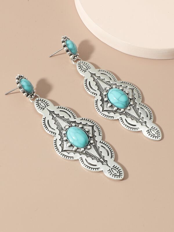 Textured Metal Earrings SHEIN USA