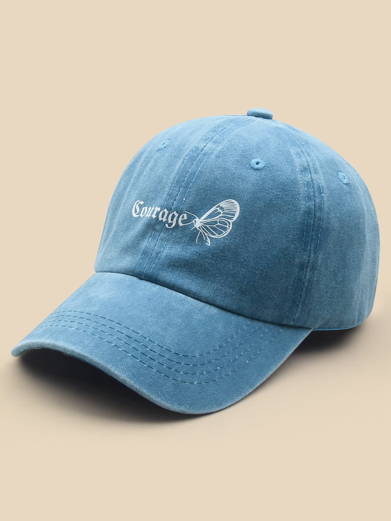 Mũ bóng chày đồ họa chữ cái - Màu xanh Cadet - Xem 1