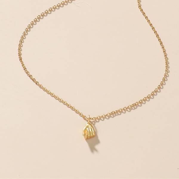 

18K Gold Plated Hand Charm Necklace