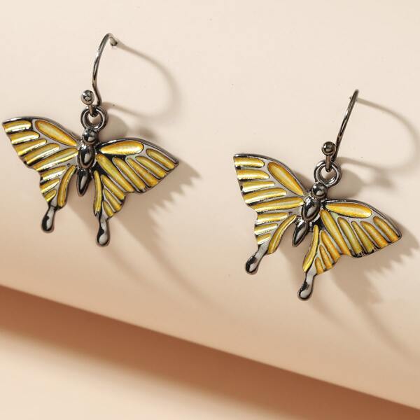 

Butterfly Drop Earrings, Yellow