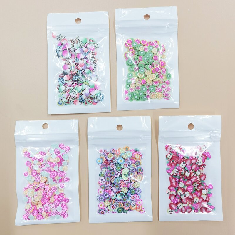 

5pack Fruit & Floral Nail Art Decoration, Multicolor