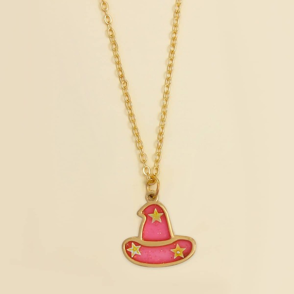

Witch Hat Pendant Necklace, Multicolor