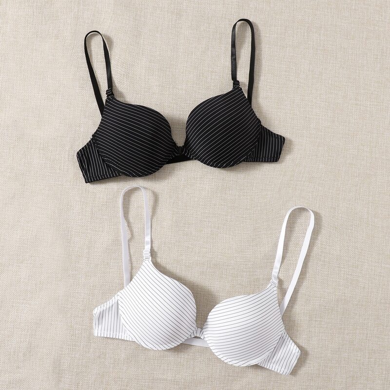 

2pack Striped Bra Set, Multicolor