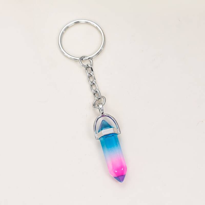 

Geo Charm Keychain, Multicolor