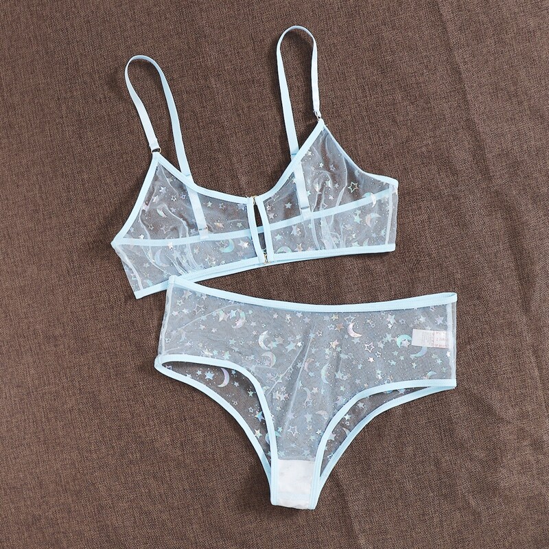 

Moon & Star Lingerie Set, Blue